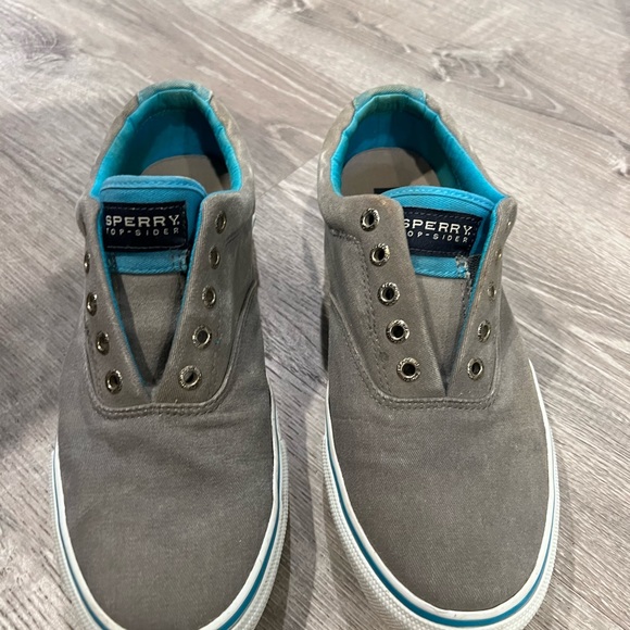 Sperry top-sider men’s canvas shoes. Gray. Size 9.5 - Picture 2 of 4